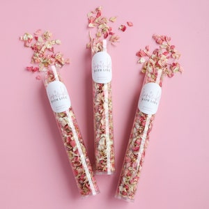 Coriandoli scintillanti "Sprinkle With Love" / Bacchetta per coriandoli di fiori da matrimonio / Coriandoli biodegradabili, coriandoli di fiori veri, coriandoli da matrimonio