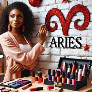 Fearless and Fiery, Aries Woman: Wallpaper for Mobile Devices or Digital Print