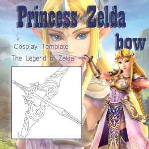 Princess Zelda Bow Template - Hyrule Warriors and Twilight Princess Cosplay