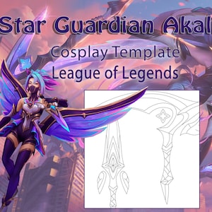 Star Guardian Akali - Kama and Kunai - League of Legends Cosplay Template