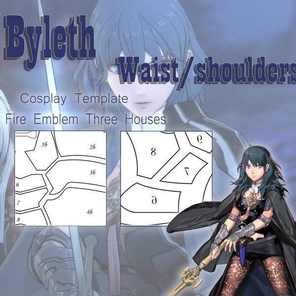 Byleth Waist and Shoulders Templates - Fire Emblem Three Houses Cosplay