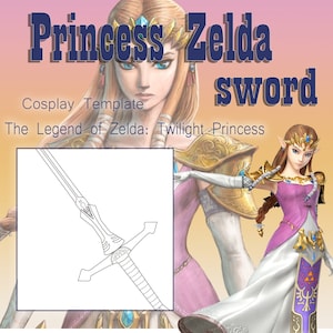 Twilight Princess Zelda Sword Template Cosplay Prop