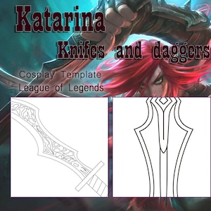 Katarina Knives and Daggers Templates - League of Legends cosplay