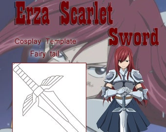 Erza Scarlet Sword - Fairy Tail Cosplay Template
