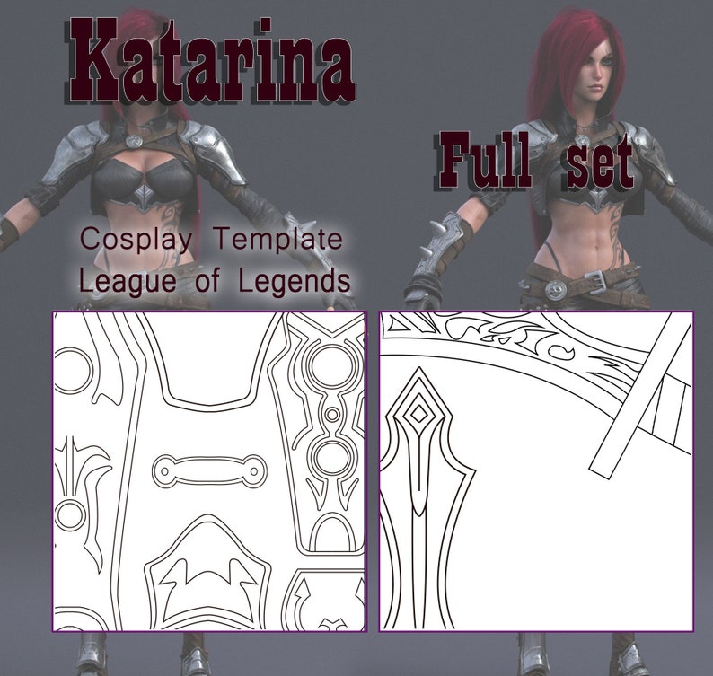 Katarina Armor, Knives and Daggers - League of Legends Cosplay ...