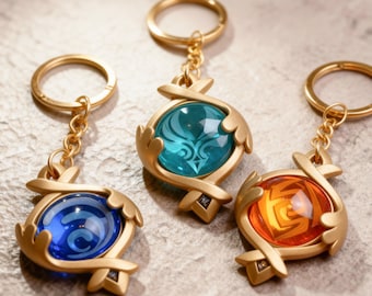 Handmade Genshin Impact Fontaine Vision Keychain - ALL ELEMENTS - Etsy