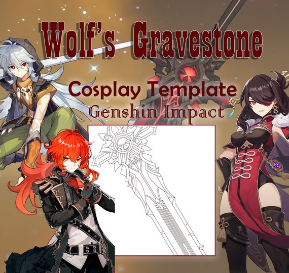 Wolf S Gravestone Genshin Impact Cosplay Template Etsy Australia