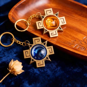 Llavero Natlan Vision de Genshin Impact hecho a mano - TODOS LOS ELEMENTOS