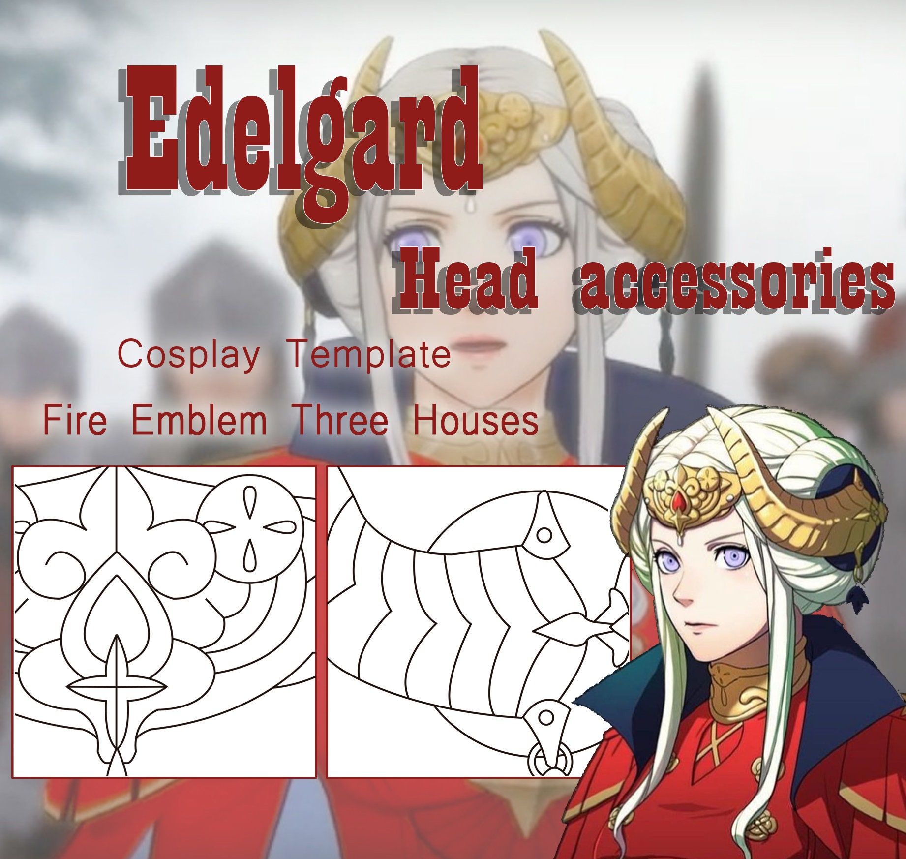 Edelgard Post Head Accessories Emblem Three - Etsy