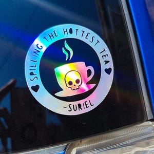ACOTAR Suriel - Holographic Vinyl Sticker - A court of Thorns and Roses - Car Laptop Bottle decal