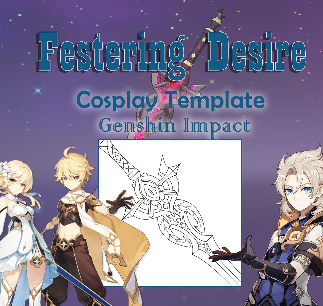Festering Desire Genshin Impact Cosplay Template Etsy UK