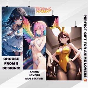 Waifu Anime Poster - Artwork Poster, Fantasy Wall Decor, Anime Theme Home Art, Anime Style Print, Gift for Otaku, Bedroom Decoration