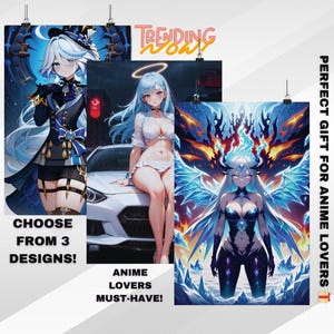 Waifu Anime Poster, Artwork Poster, Fantasy Wall Decor, Anime Theme Home Art, Anime Print, Gift for Otaku, Bedroom Anime Decoration
