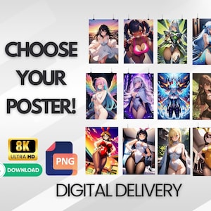 Anime Waifu Art Poster: 8K Ultra HD JRPG Manga (Digital Download)