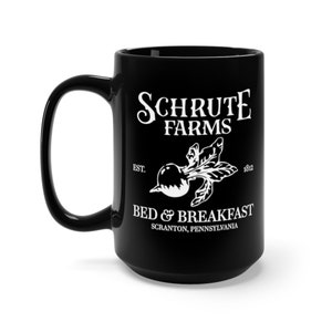 Schrute Farms Bed & Breakfast Coffee Mug, Schrute Farms Ceramic Mug, The Office Coffee Mug, The Office Gift, Dwight Schrute Mug, The Office