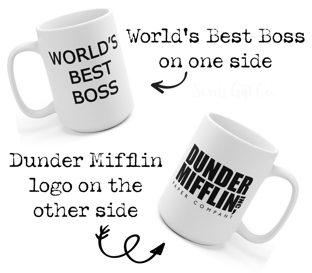 The Office World's Best Boss Custom Coffee Mug Michael Scott Schrute