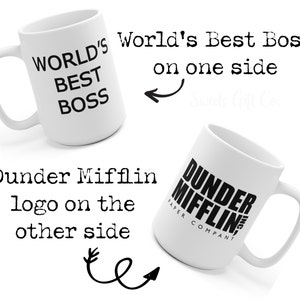 The Office World&#39;s Best Boss Custom Coffee Mug Michael Scott Schrute The Office TV Show, The Office Gifts, The Office Mug, World&#39;s Best Gift