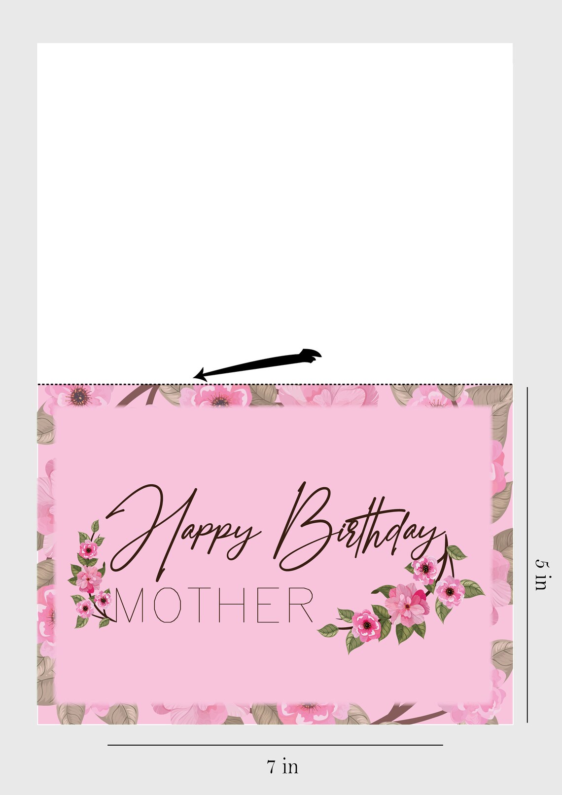 Birthday Card Happy Birthday Mother Printable Download | Etsy