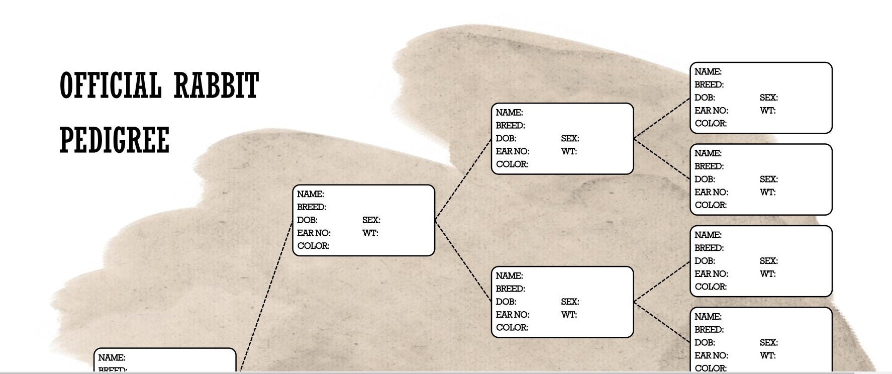 Rabbit Pedigree Instant PDF Download - Barn - Includes Bonus Breeding ...