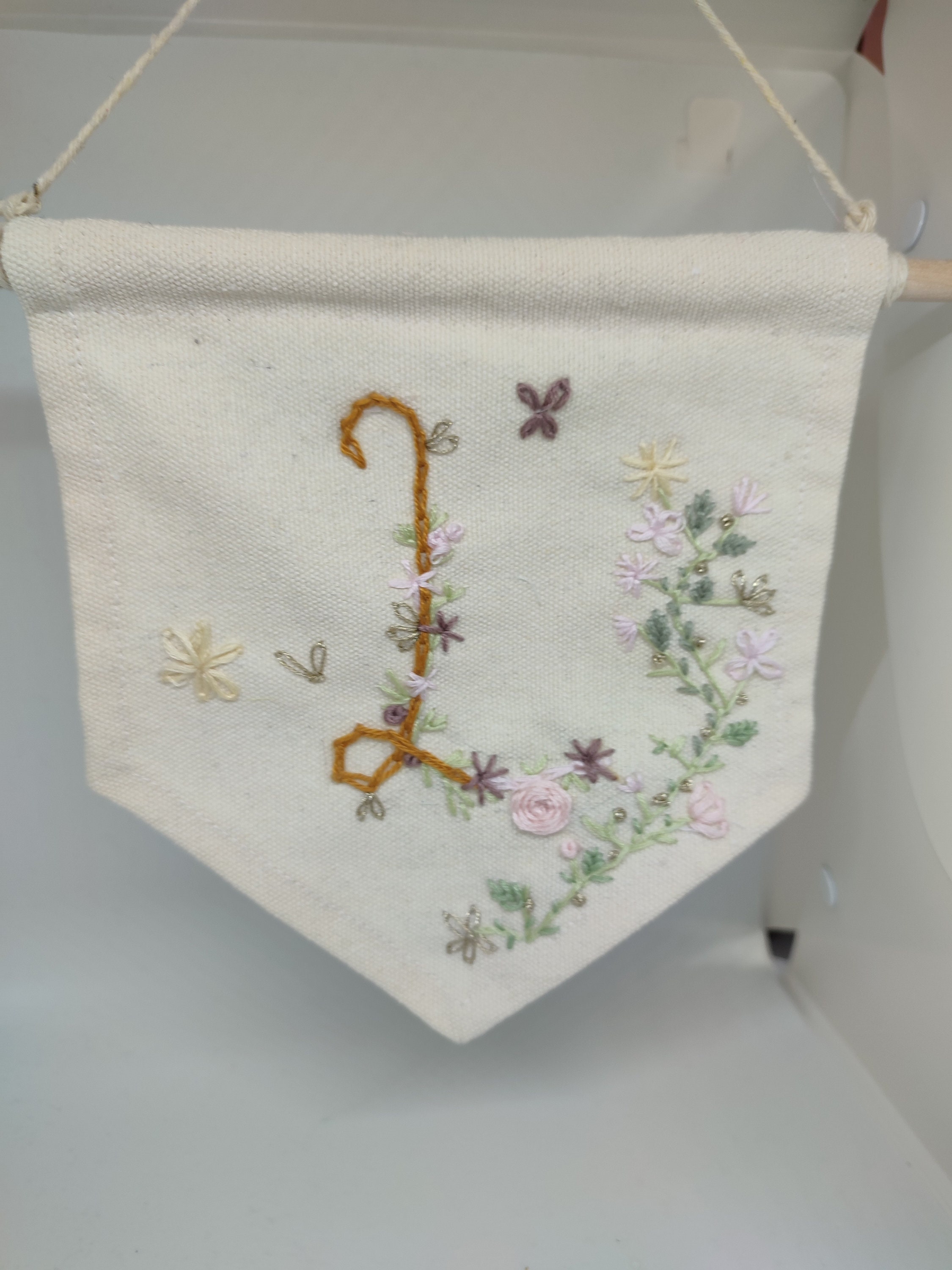 Etsy - Sleepybunnytienda Brun Banderin, Fanion De Decoración Personalizado, Bandera Pared