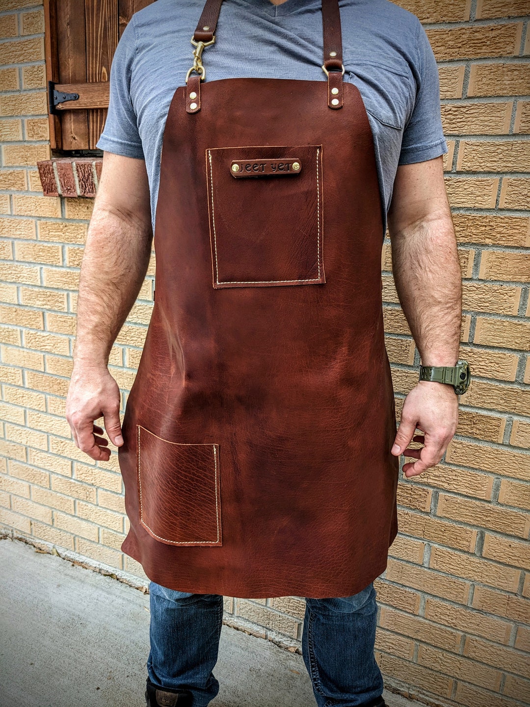 Custom Leather Barbecue Apron/cooking/florist/bbq/smoking - Etsy