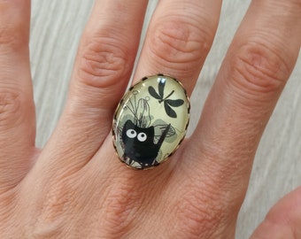 Bague Chat Noir Etsy Bague Chat Noir Etsy