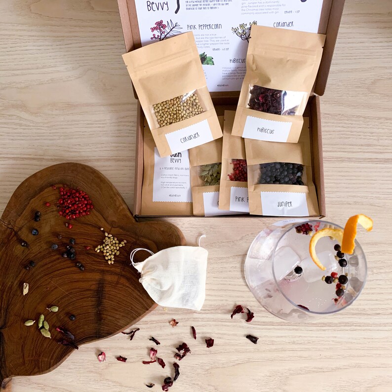 Gin Infusion kit Gin Botanicals Gin Making Kit Gin Lover Etsy