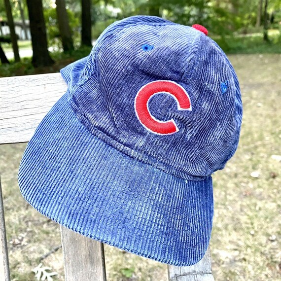 Vintage Chicago Cubs Corduroy Baseball Hat Cap Sna