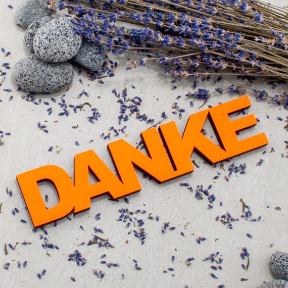3d Schrift Wand Deko Danke Dankeschon Etsy
