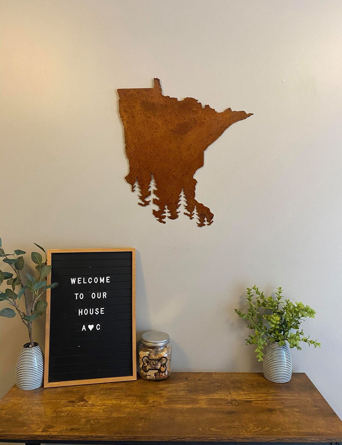 Rusted Metal Minnesota Sign Etsy