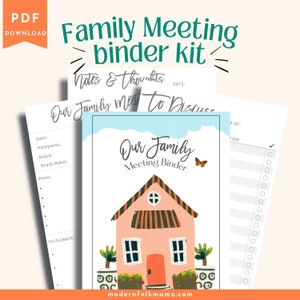 Family Meeting Printable, Family Counsel Agenda, Create a Fun Family Night and a More peaceful Home