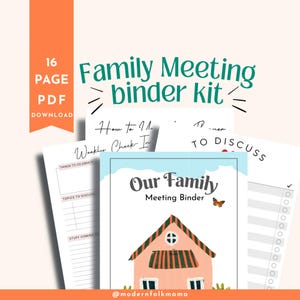 Family Meeting Printable, Family Counsel Agenda, Create a Fun Family Night and peaceful Home