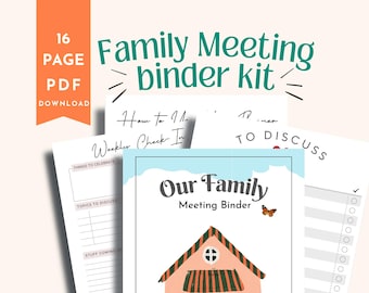 Family Meeting Printable, Family Counsel Agenda, Create a Fun Family Night and peaceful Home