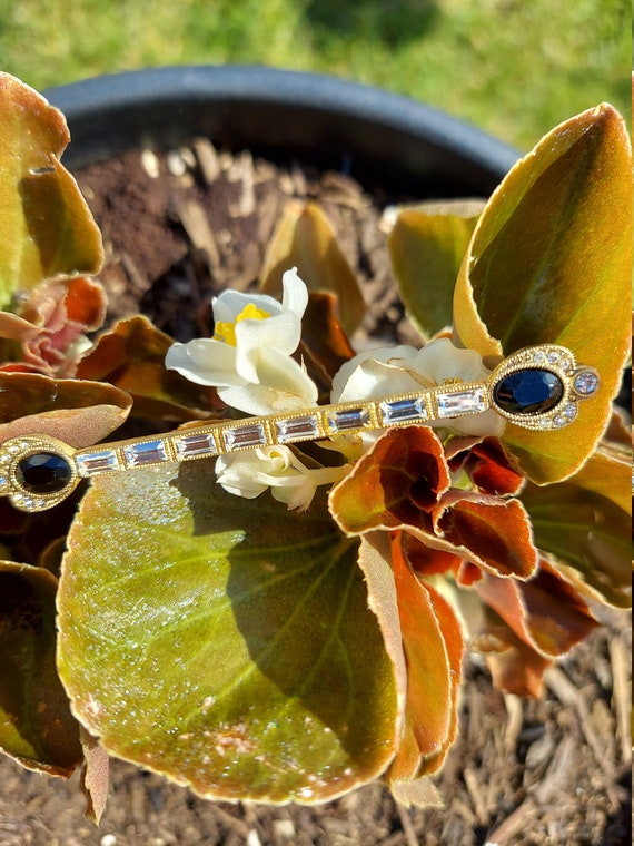 Vintage 1928 Company Swarovski Bar Pin/Brooch