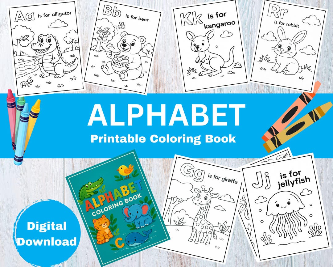 Alphabet Coloring Book for Kids – Printable ABC Coloring Pages ...