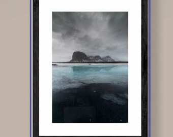 Nature winter, Frozen lake, Nature photography wall art, Christmas gift, Home Decor