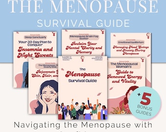 Guía de supervivencia para la menopausia: PDF de 129 páginas + 5 guías adicionales (descarga digital)