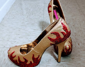 worn stripper heels