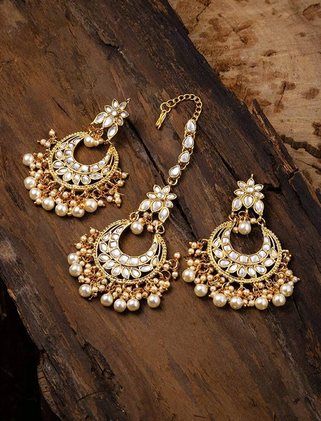 Traditional Earring & Maangtikka Set For Women's Etsy