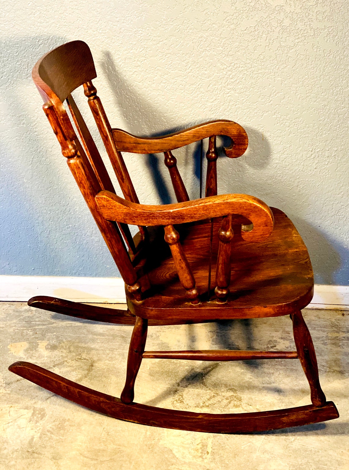Antique HighBack Petite Rocking Chair Etsy