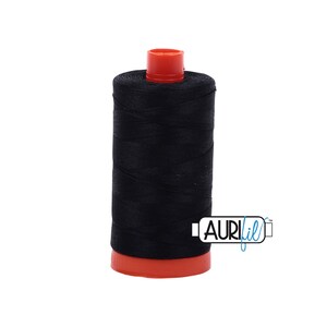 Black (2692) 50wt Large Spool | Aurifil Thread