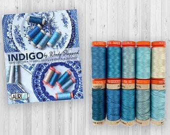 Indigo Thread Set | Wendy Sheppard | WS5030WGI10 | Aurifil Thread