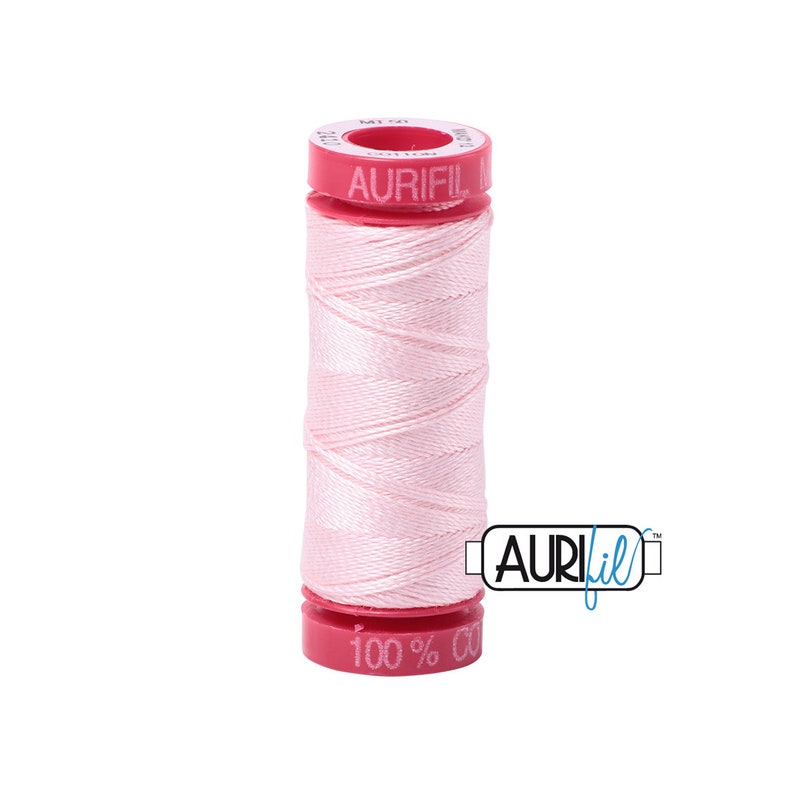 Pale Pink 2410 12wt Small Spool Aurifil Thread image 1