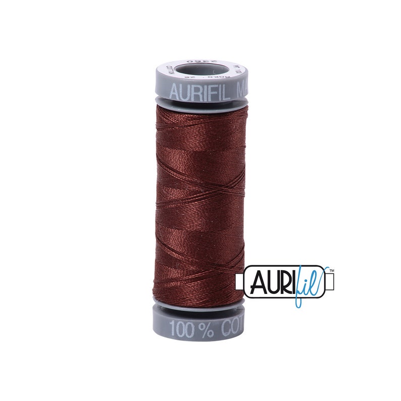 Small Spool Aurifil Thread 2360 Chocolate - 28wt