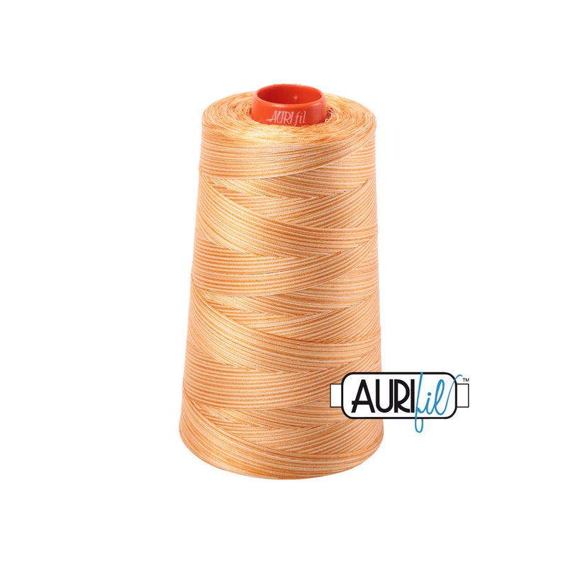 Aurifil Thread - 50wt Creme Brulee Variegated Cone 4150