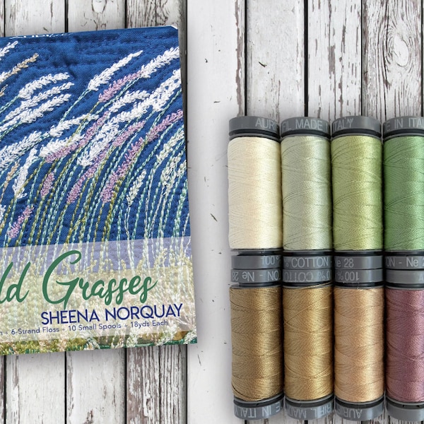 Wild Grasses Thread Set | Sheena Norquay | SN28WG10 | Aurifil Thread