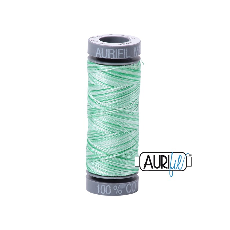 Aurifil Thread - 28wt Small Spool Mint Julep 4661 Variegated