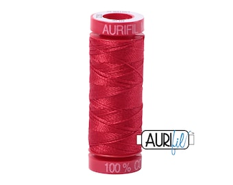 Red (2250) 12wt Small Spool | Aurifil Thread