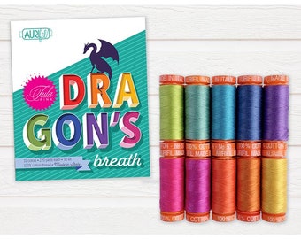 Tula Pink Dragon's Breath Thread Set | Tula Pink | TP50DB10 | Aurifil Thread