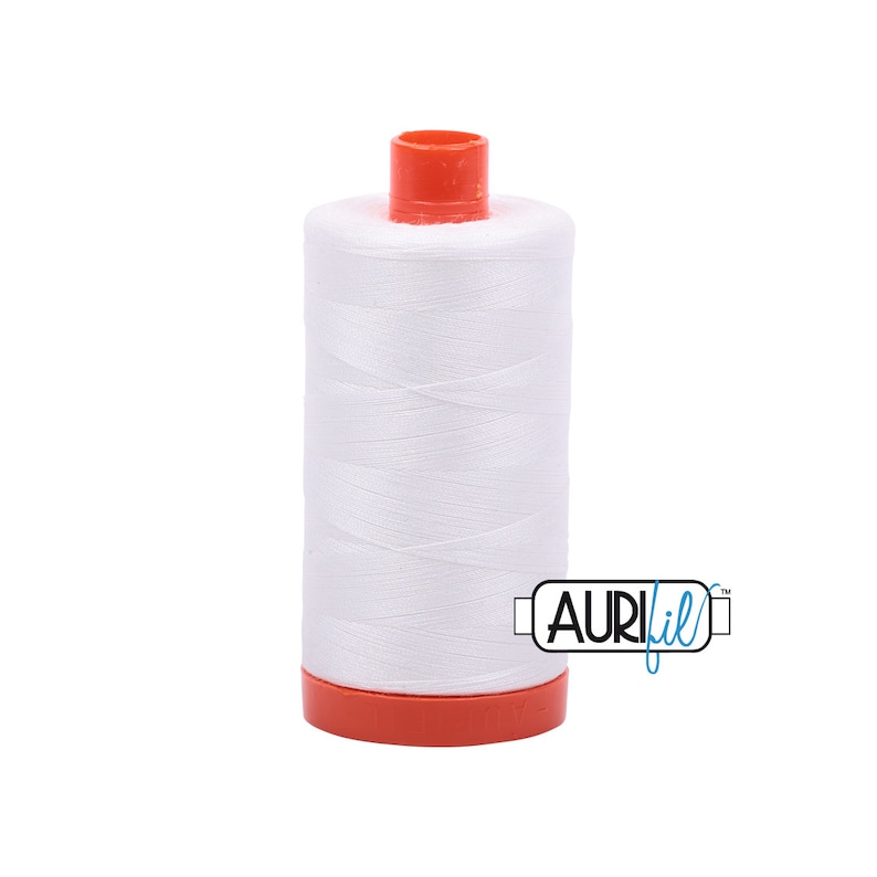 Natural White 2021 50wt Large Spool Aurifil Thread image 1